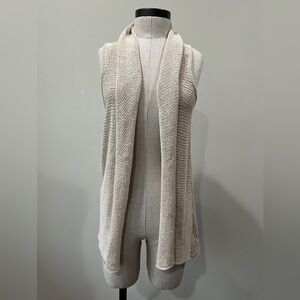 CAbi Cream Open Front Cardigan Vest